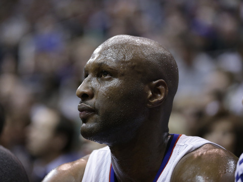 Los Angeles Clippers power forward Lamar Odom sits on the bench during the second half of an NBA game against the utah Jazz, in Salt Lake City, December 28, 2012 (Credit: AP Photo/Rick Bowmer)