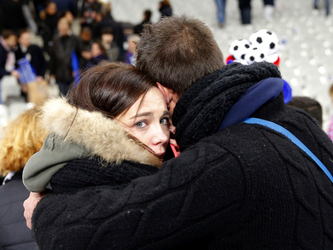 Braving the streets (Credit: AP Photo/Christophe Ena)