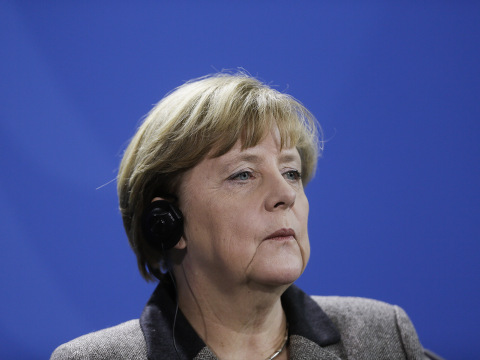 German Chancellor Angela Merkel attends a news conference with the President of Afghanistan, Ashraf Ghani, after a meeting at the chancellery in Berlin, December 2, 2015 (Credit: AP Photo/Markus Schreiber)