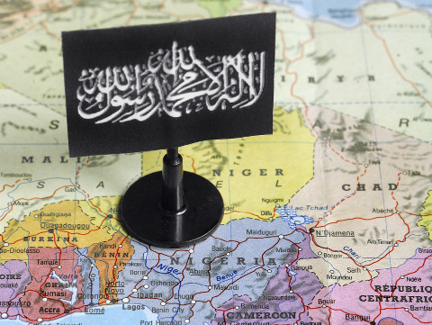 Jihad flag on Africa. February 16, 2015. (Credit: AP Images/Jean Marmeisse)