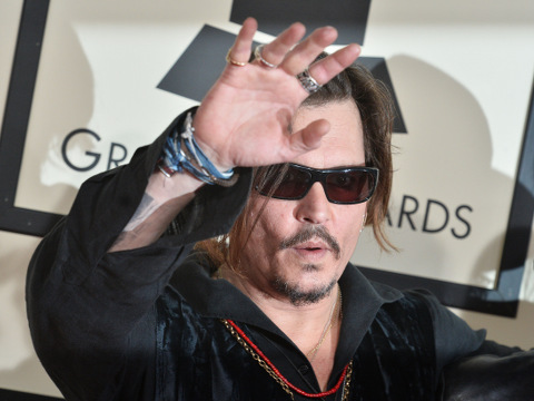 Johnny Depp attends The 58th GRAMMY Awards at Staples Center on February 15, 2016 in Los Angeles, CA, USA. Photo by Lionel Hahn/Sipa USA (Sipa via AP Images)