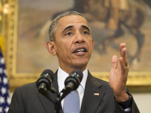 President Barack Obama speaks in the Roosevelt Room of the White House in Washington, Tuesday, Feb. 23, 2016, to discuss the detention center at Guantanamo Bay, Cuba. The Obama administration released its long-awaited plan to close the detention center at Guantanamo Bay, Cuba, and transfer remaining detainees to a facility in the United States. (AP Photo/Pablo Martinez Monsivais)