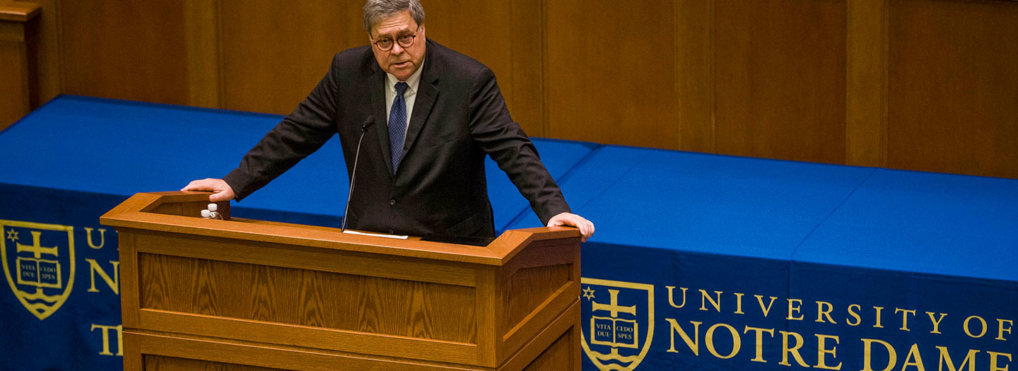 William Barr’s statement at Notre Dame