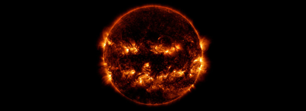 A Colossal Flaming Jack-O’-Lantern in the sky