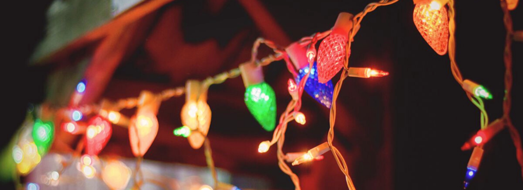 Putting up Christmas lights in March