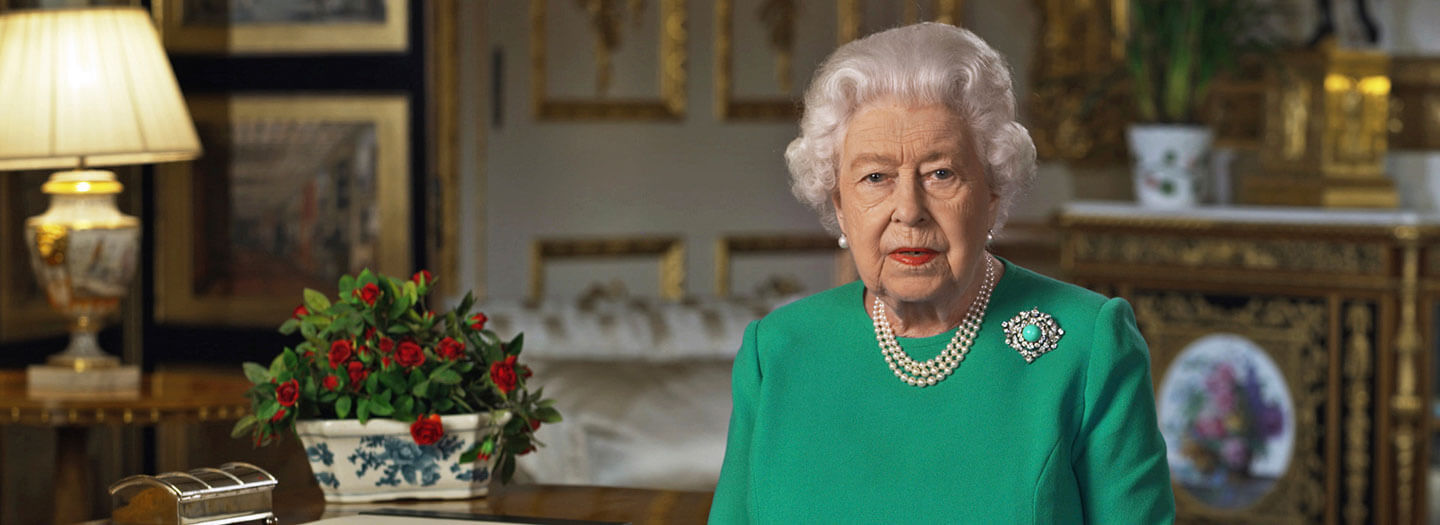 Queen of England says 'We will overcome'