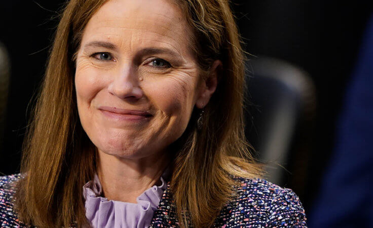 Supreme Court nominee Amy Coney Barrett speaks during a confirmation hearing before the Senate Judiciary Committee, Wednesday, Oct. 14, 2020, on Capitol Hill in Washington