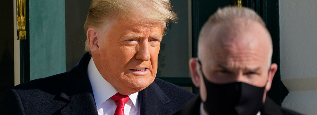 President Donald Trump walks to board Marine One on the South Lawn of the White House, Tuesday, Jan. 12, 2021, in Washington. The President is traveling to Texas. (AP Photo/Gerald Herbert )