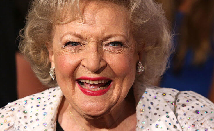 Betty White is all smiles.
