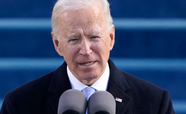 President Joe Biden speaks during the 59th Presidential Inauguration at the U.S. Capitol in Washington, Wednesday, Jan. 20, 2021