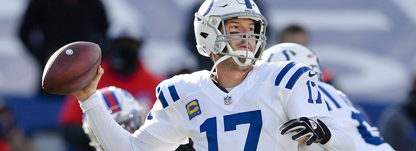 Indianapolis Colts quarterback Philip Rivers throws a pass.