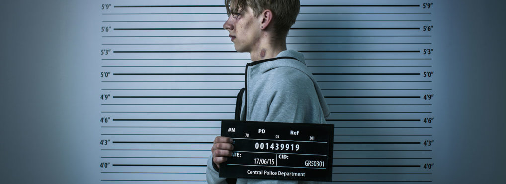 A young man's mugshot
