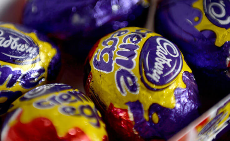 Cadbury creme eggs in a box