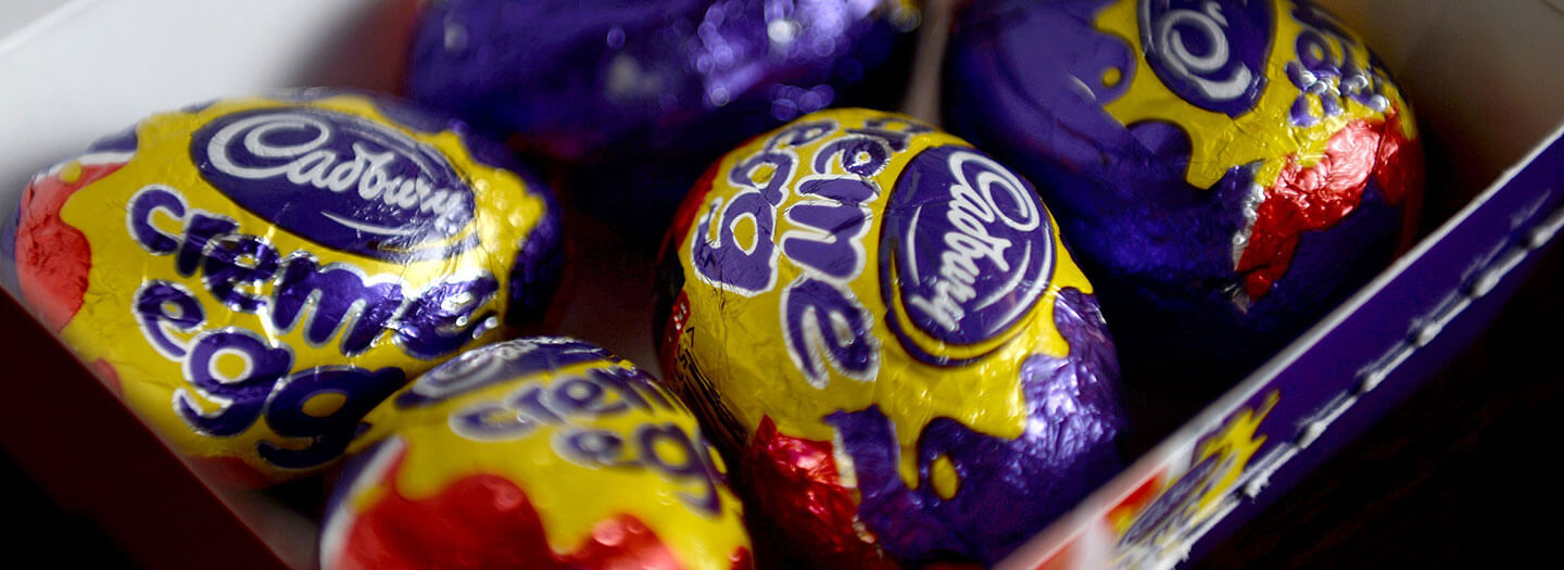 Cadbury creme eggs in a box