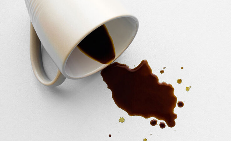coffee shortage spilling cup