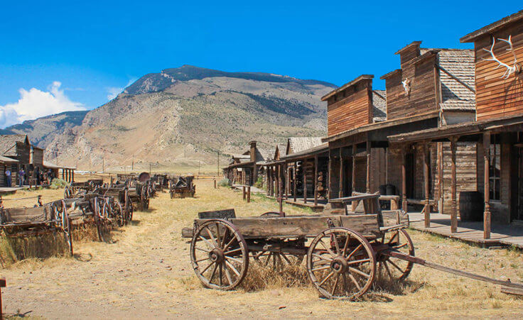 A stock image of a western frontier ghost town, similar to the Crazy Mountain Ranch sold by cigarette maker Philip Morris USA