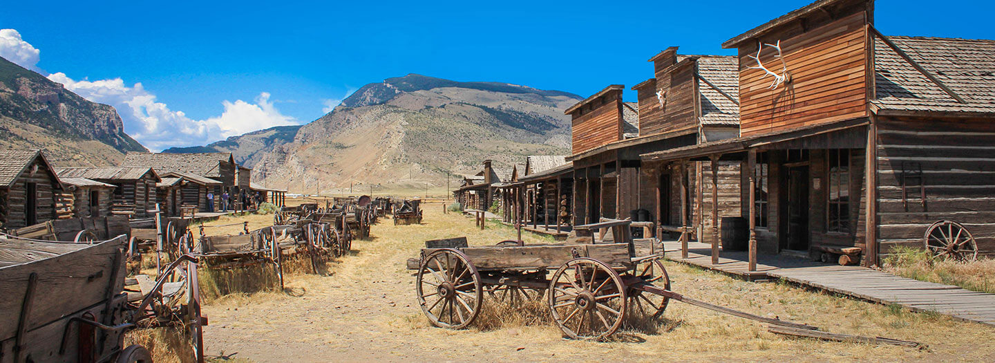 A stock image of a western frontier ghost town, similar to the Crazy Mountain Ranch sold by cigarette maker Philip Morris USA