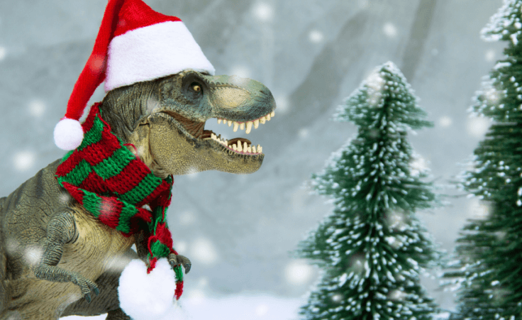 T.rex in a Christmas jumper and God's call to persistent courage