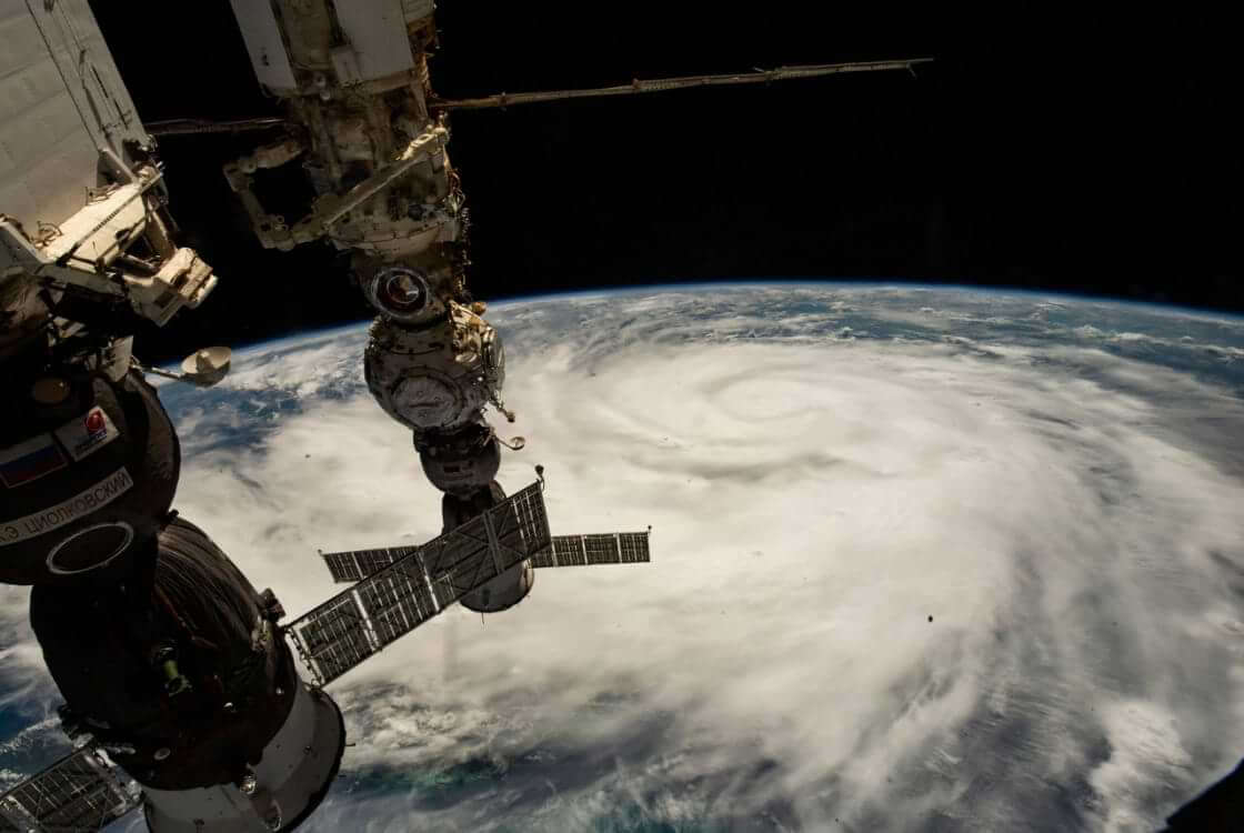 This Satellite image provided by NASA on Sept. 26, 2022, shows Hurricane Ian pictured from the International Space Station just south of Cuba gaining strength and heading toward Florida. Hurricane Ian rapidly intensified off Florida's southwest coast Wednesday, Sept. 28, gaining top winds of 155 mph (250 kph), just shy of the most dangerous Category 5 status. (NASA via AP)