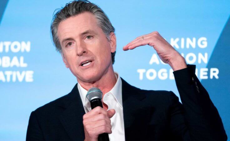 California Gov. Gavin Newsom speaks at the Clinton Global Initiative, Tuesday, Sept. 20, 2022, in New York. (AP Photo/Julia Nikhinson)