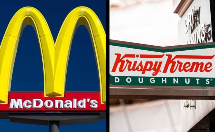 the McDonald's sign and the Krispy Kreme sign