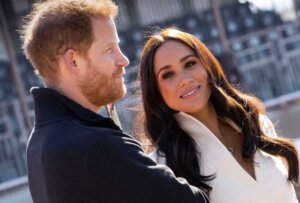 Prince Harry and Meghan Markle, Duke and Duchess of Sussex visit the track and field event at the Invictus Games in The Hague, Netherlands, Sunday, April 17, 2022.