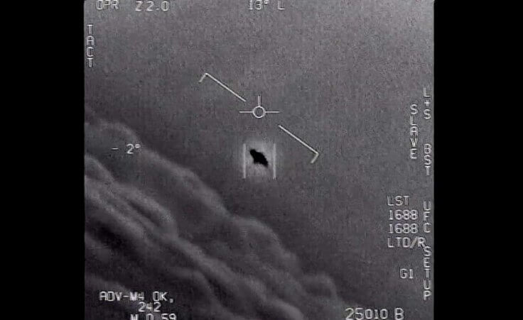 Image of video taken by US military aircraft shows a UFO, along with some sensor data