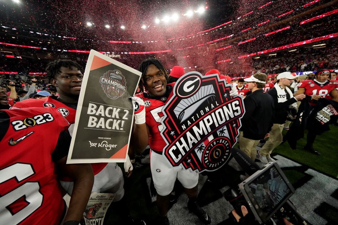 køleskab telt drivhus Georgia repeats as NCAA football champions