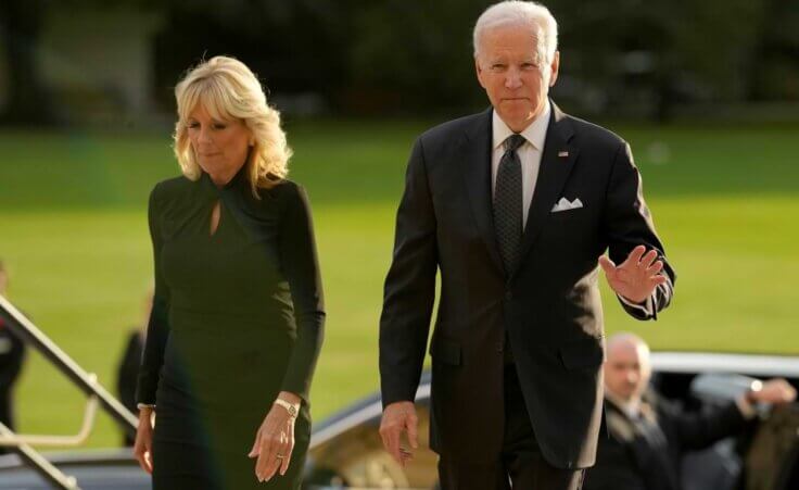 US President Joe Biden accompanied by the First Lady Jill Biden arrive at Buckingham Palace in London, Sunday, Sept. 18, 2022. (AP Photo/Markus Schreiber, Pool) More recently, President Biden has declined to attend King Charles III's May 6 coronation, though First Lady Jill Biden will attend.