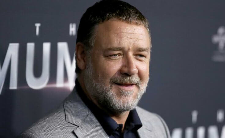 Actor Russell Crowe arrives for the Australian premiere of the movie "The Mummy" in Sydney, Australia. He plays Father Armoth in The Pope's Exorcist, releasing April 14 2023