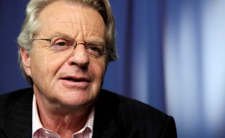 FILE - Talk show host Jerry Springer speaks in New York on April 15, 2010. Springer, the former Cincinnati mayor and news anchor whose namesake TV show unleashed strippers, homewreckers and skinheads to brawl and spew obscenities on weekday afternoons, has died. He was 79. A family spokesperson said that he died Thursday at home in suburban Chicago. (AP Photo/Richard Drew, File)
