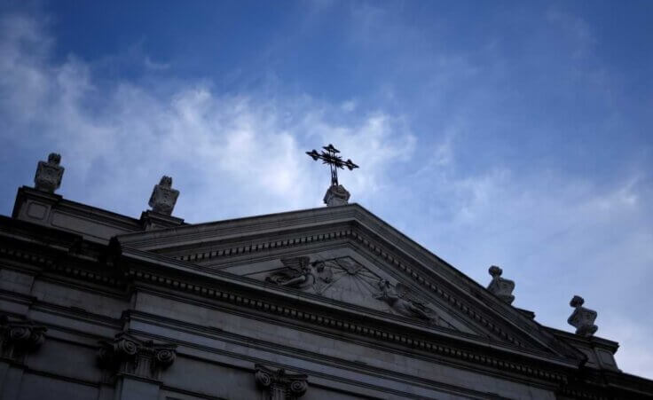 FILE - A Roman Catholic church in Lisbon is pictured on Feb. 10, 2023. On Wednesday, April 5, 2023, the Maryland Attorney General’s Office publicly released a redacted version of an investigative report detailing sex abuse allegations against more than 150 Catholic priests and examining the Archdiocese of Baltimore’s response. (AP Photo/Armando Franca, File)