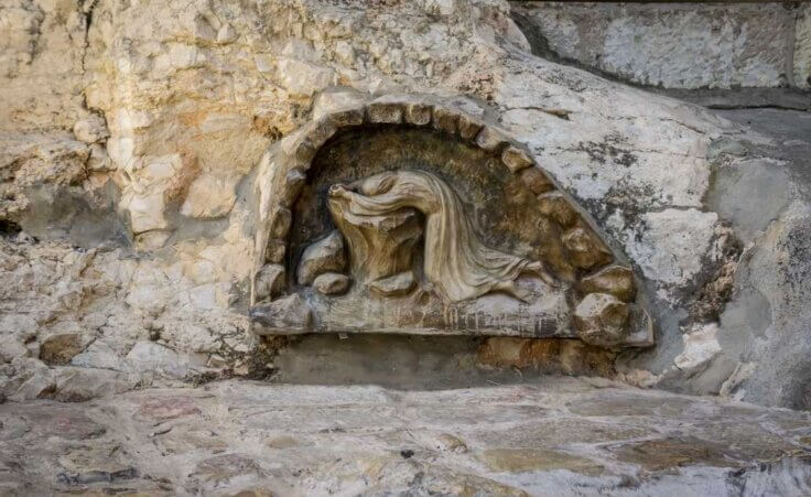 Relief of Jesus praying the Garden of Gethsemane