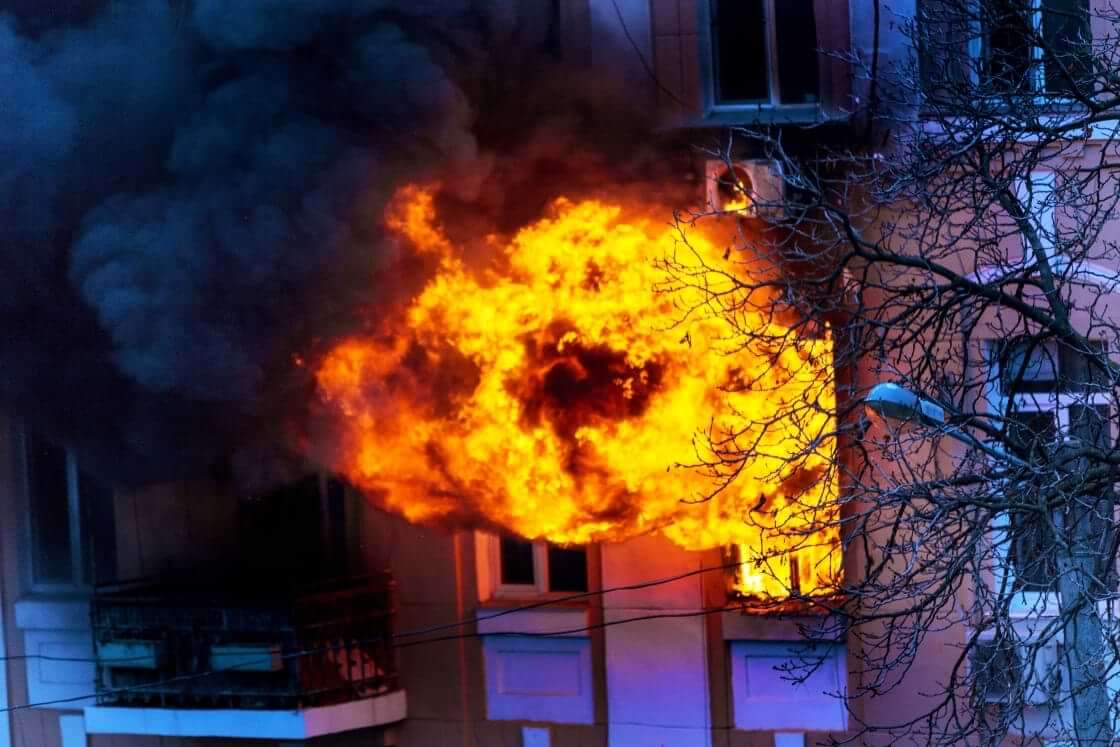 Stock photo: apartment fire. © By Aleksandr Lesik/stock.adobe.com