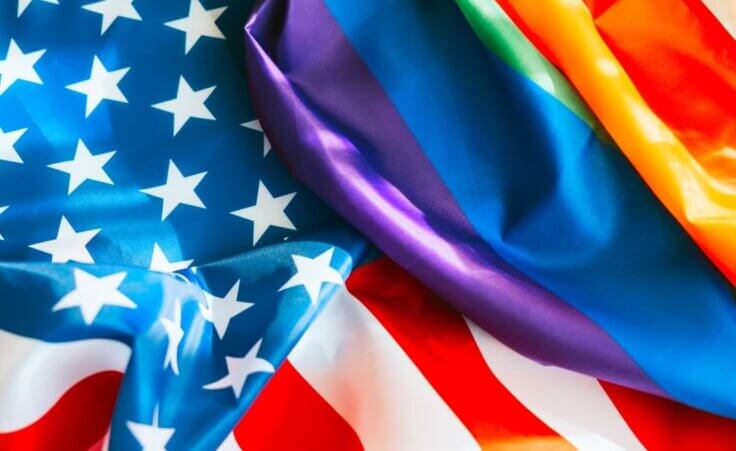 An LGBTQ Pride flag overlaps and American flag. © By klavdiyav/stock.adobe.com. In response to Pride Month, Princeton professor Robert George is launching “Fidelity Month” today, “a month dedicated to the importance of fidelity to God, spouses and families, our country, and our communities.”