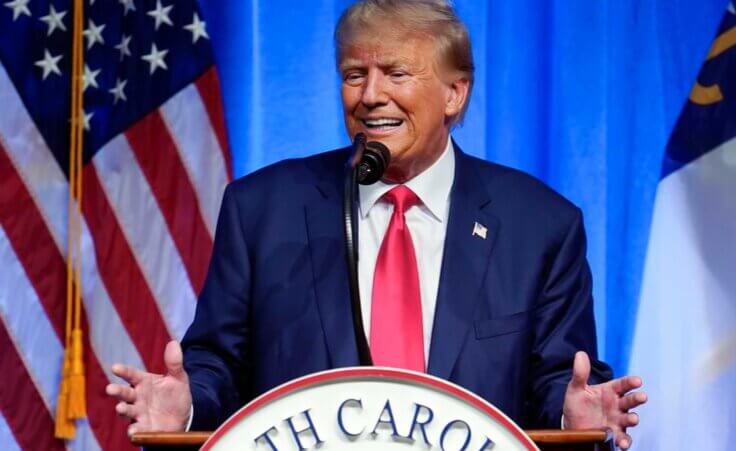 FILE - Former President Donald Trump speaks during the North Carolina Republican Party Convention in Greensboro, N.C., Saturday, June 10, 2023. (AP Photo/George Walker IV, File). Donald Trump has been given a federal indictment on 37 felony charges related to his handling of classified information.