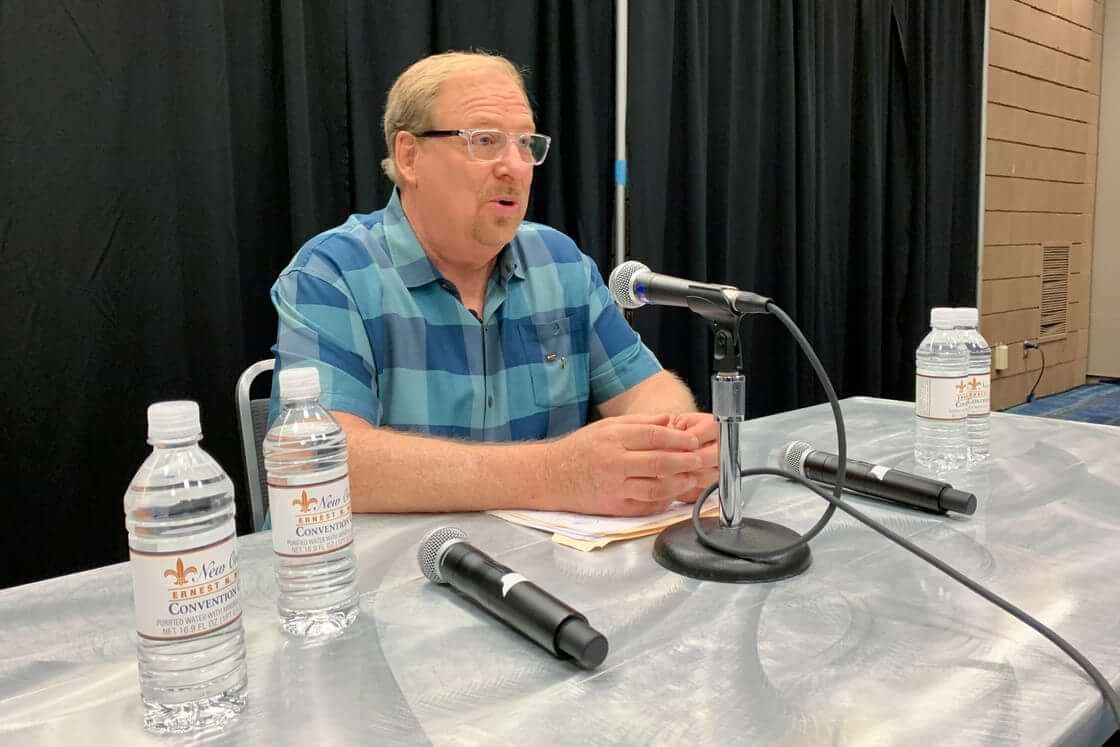 Keywords: SBC women pastors. / Rick Warren, founding pastor of Saddleback Church in Southern California, responds to Southern Baptists' (SBC) refusal to let the megachurch back into the denomination for having women pastors during a news conference on Wednesday, June 14, 2023, in New Orleans. (AP Photo/Peter Smith)