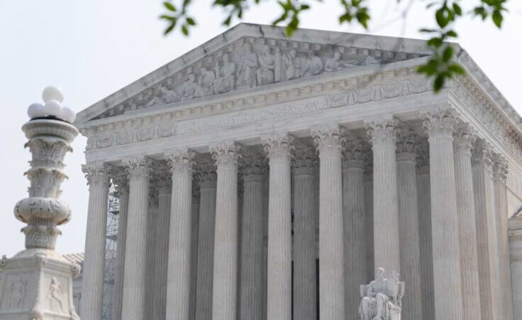 The U.S. Supreme Court is seen on Thursday, June 29, 2023, in Washington. The Supreme Court on Thursday struck down affirmative action in college admissions, declaring race cannot be a factor and forcing institutions of higher education to look for new ways to achieve diverse student bodies. (AP Photo/Stephanie Scarbrough)