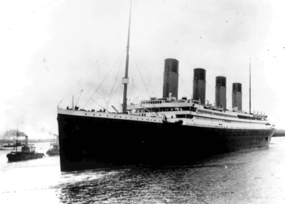 FILE - The Titanic leaves Southampton, England, on her maiden voyage on April 10, 1912. The wrecks of the Titanic and the Titan sit on the ocean floor, separated by 1,600 feet (490 meters) and 111 years of history. How they came together unfolded over an intense week that raised temporary hopes and left lingering questions. (AP Photo/File)