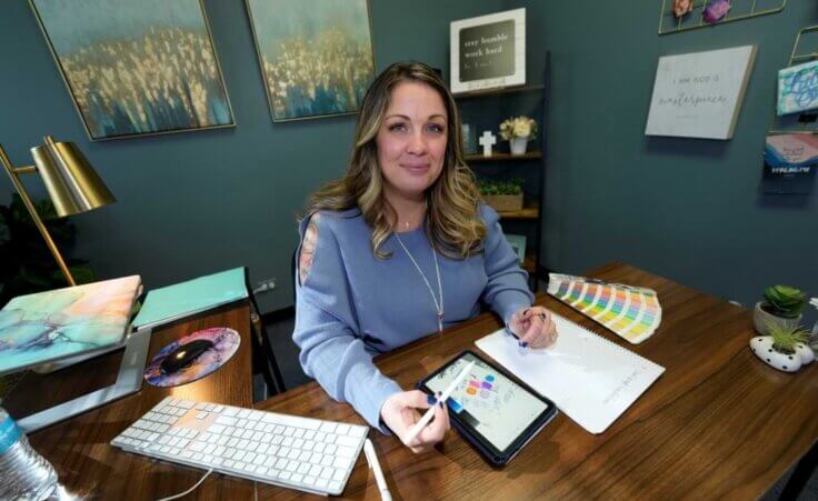 Web designer Lorie Smith is shown in her office on Monday, Nov. 7, 2022, in the southwest part of Littleton, Colo. (AP Photo/David Zalubowski). On Friday, June 30, 2023, the Supreme Court sided with Smith, who'd refused to design wedding websites for same-sex couples based on her Christian beliefs.