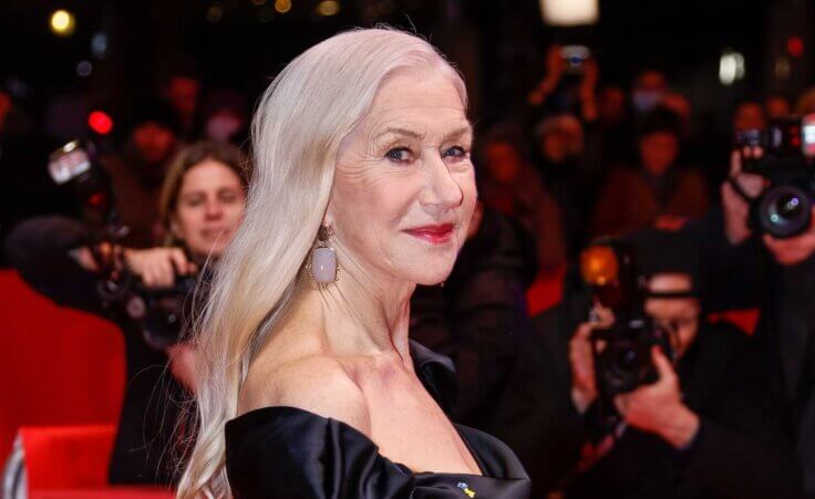 Helen Mirren poses for photographers at the premiere for the film 'Golda' during the International Film Festival 'Berlinale', in Berlin, Germany, Monday, Feb. 20, 2023. (Photo by Joel C Ryan/Invision/AP)