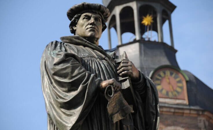 Martin Luther statue in Eisleben. By nhermann/stock.adobe.com