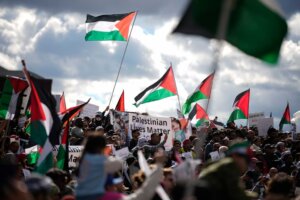 People wave flags during a pro-Palestinian march calling for a ceasefire in Gaza at the Washington Monument, Saturday, Oct. 21, 2023, in Washington. (AP Photo/Andrew Harnik) Mosab Hassan Yousef, son of a founding Hamas leader, reveals how Hamas doesn't care for the Palestinian people.