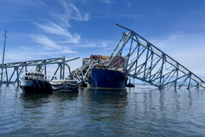 The fallen Francis Scott Key Bridge in Baltimore is pictured Sunday, March 31, 2024, where divers assisted crews with the complicated and meticulous operation of removing steel and concrete. Was it lucky or a miracle?