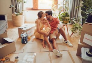 Young couple moving in together sharing an intimate moment. By Kay Abrahams/stock.adobe.com