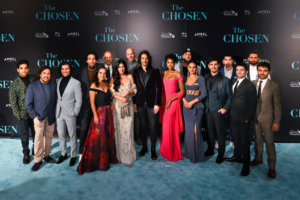 The cast of The Chosen attend the theatrical premiere of Season 3, Episodes One and Two during a charity fundraiser to benefit the Salvation Army at the historic Fox Theater on Tuesday, Nov. 15, 2022 in Atlanta. (John Amis/Invision or The Chosen/AP Images)