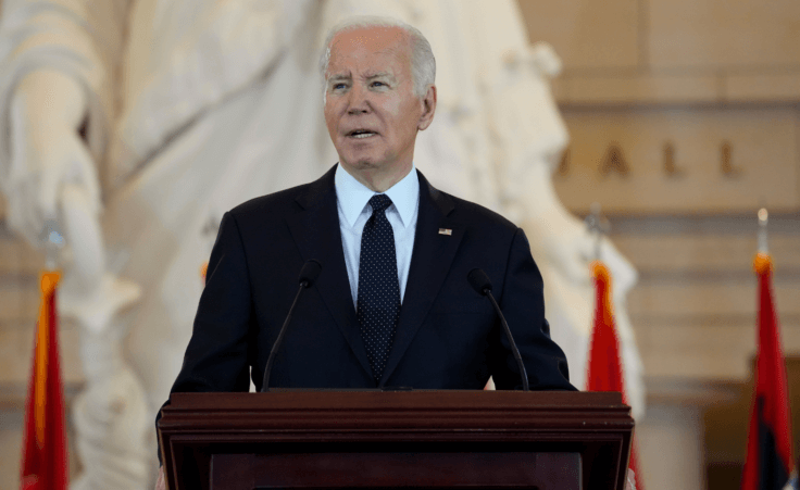 President Joe Biden speaks at the U.S. Holocaust Memorial Museum's Annual Days of Remembrance ceremony at the U.S. Capitol, Tuesday, May 7, 2024 in Washington. (AP Photo/Evan Vucci)