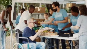 Warm food is provided by volunteers to those less privileged. By DC Studio/stock.adobe.com