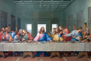 Mosaic recreation of "The Last Supper" by Leonardo da Vinci. By RenátaSedmáková/stock.adobe.com. Olympics Opening Ceremony