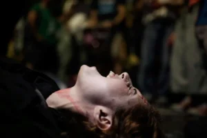 A demonstrator shouts during a protest demanding a cease-fire deal and the immediate release of hostages held by Hamas in the Gaza Strip after the deaths of six hostages in the Palestinian territory, in Jerusalem, on Monday, Sept. 2, 2024. (AP Photo/Leo Correa)